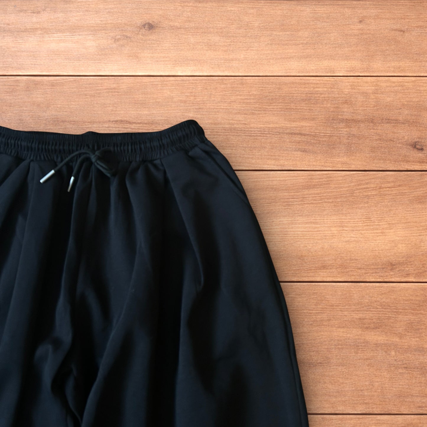 Insane Korean super baggy wide leg joggers in black.