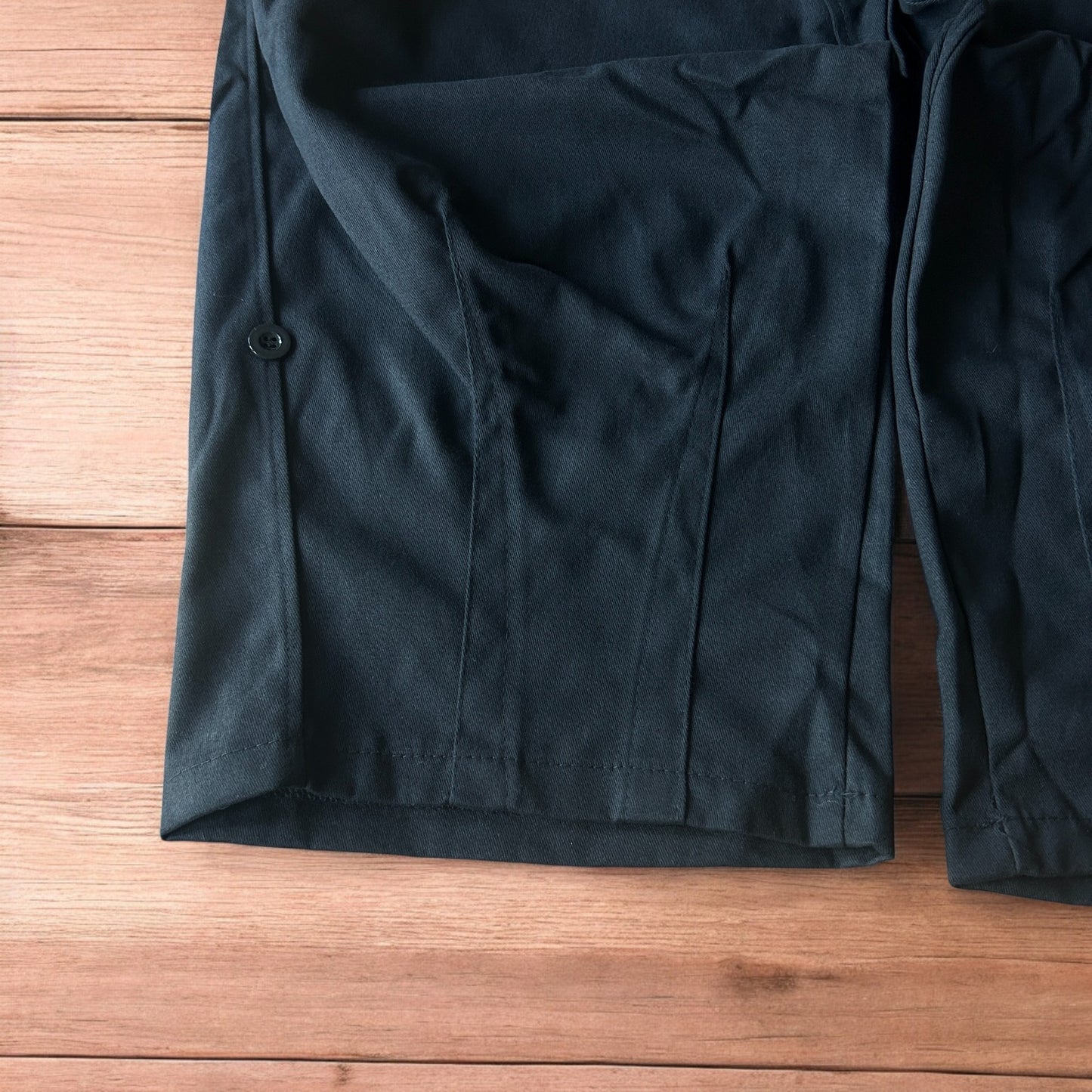 Incredible super baggy wide leg cargo trousers in black.