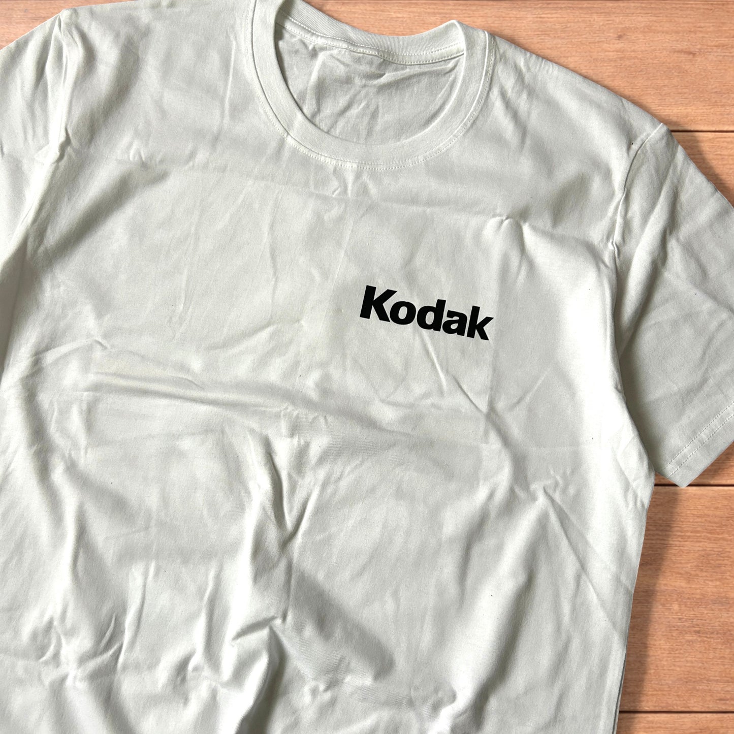 Vintage style Kodak T-shirt with front graphic in white.