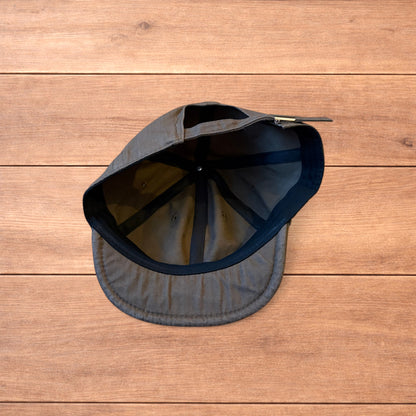 Vintage Korean style short brim hat cap in brown.