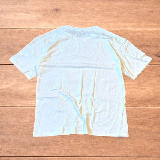 Radiohead Kid A band graphic cotton tee tshirt in white.