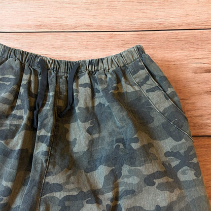 Super baggy wide leg parachute joggers trousers in army camo.