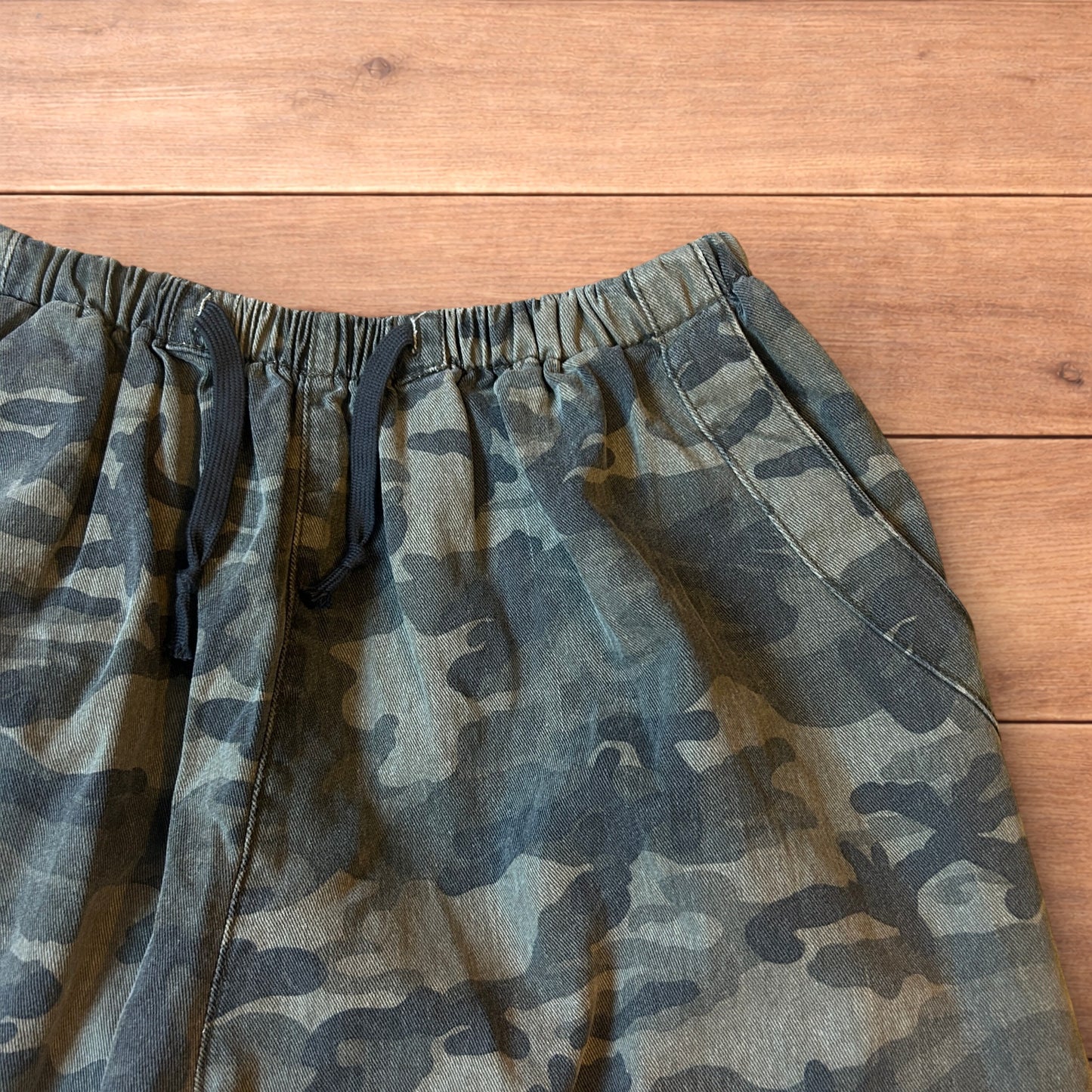 Super baggy wide leg parachute joggers trousers in army camo.