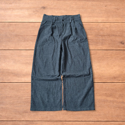 Vintage wool style baggy wide leg tailored trousers in grey.