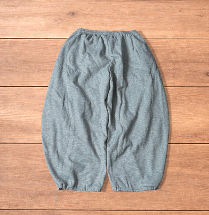 Baggy wide leg Korean joggers in marl grey.