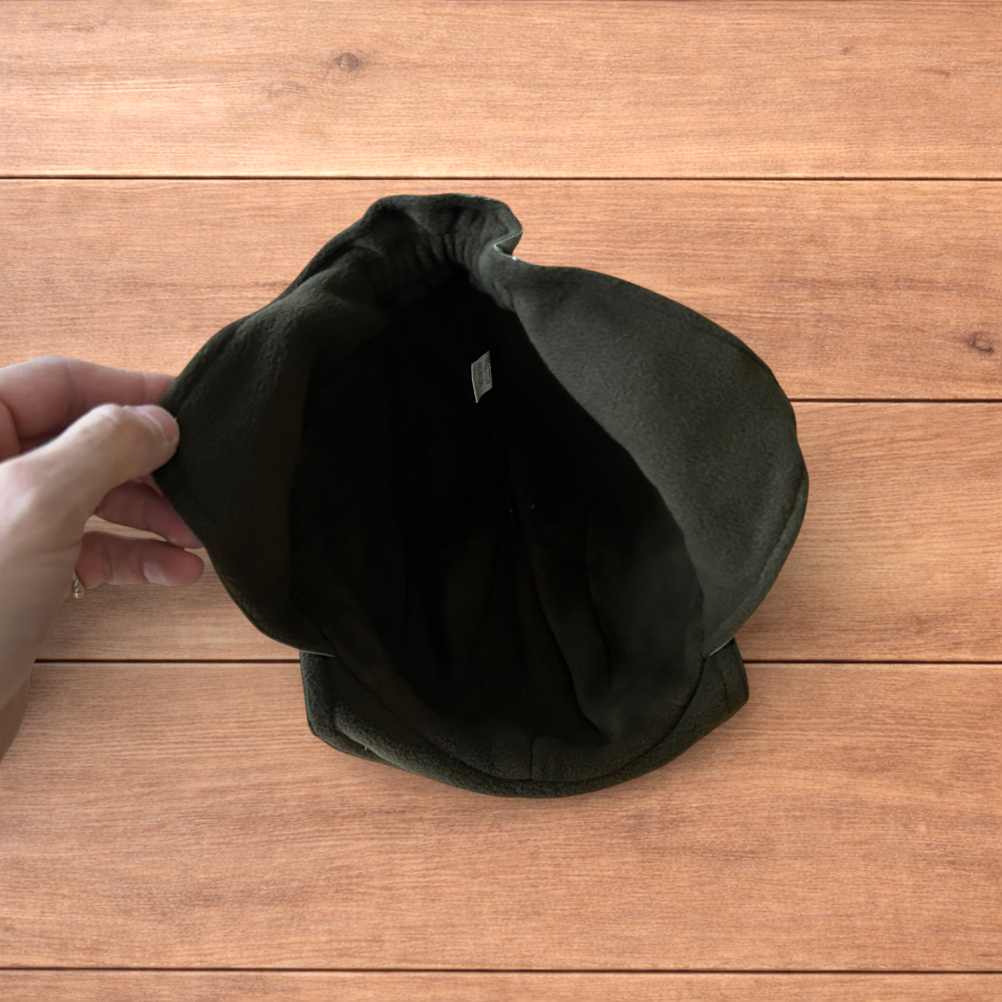 Insane Military Pilot Trapper padded hat cap in khaki green.