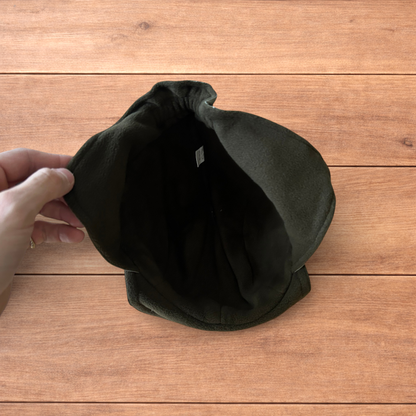 Insane Military Pilot Trapper padded hat cap in khaki green.