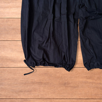 Super baggy wide leg flight pants in black.