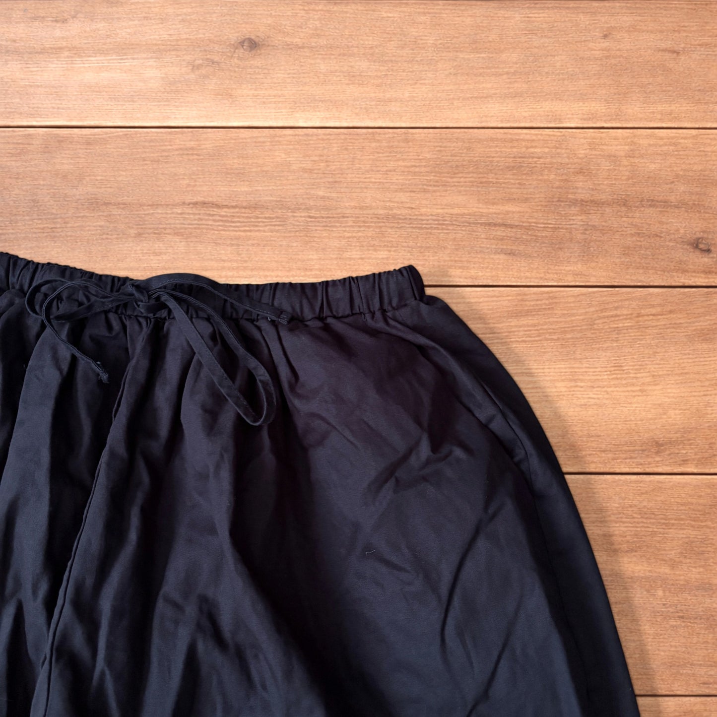 Super baggy wide leg flight pants in black.