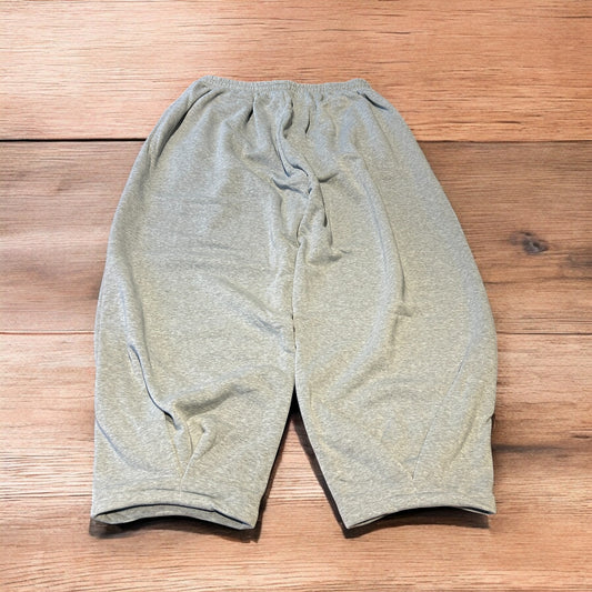 Lovely super baggy wide leg Japanese joggers in marl grey.
