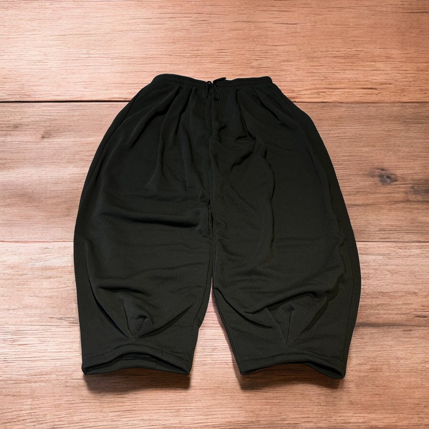 Lovely super baggy wide leg Japanese joggers in black.