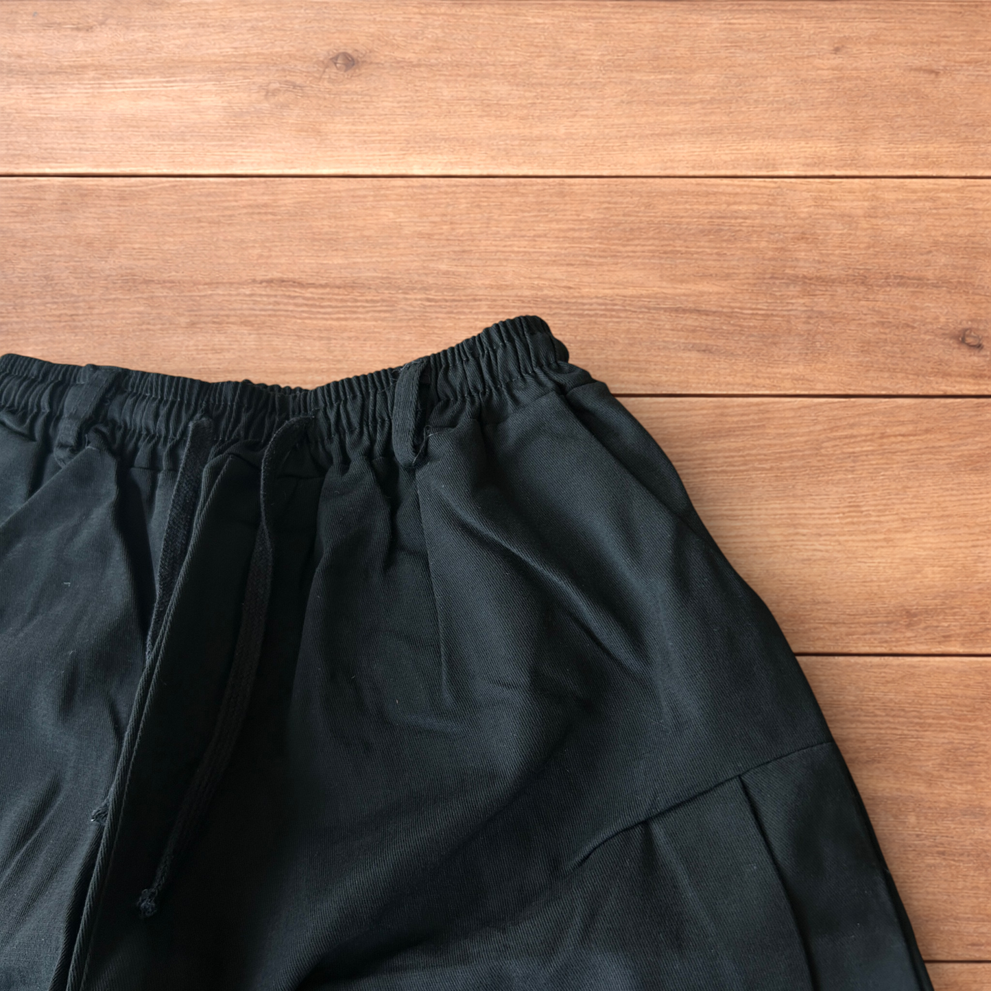 Incredible super baggy wide leg workwear trousers in black.