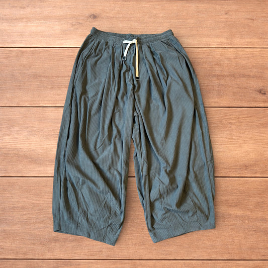 Super baggy wide leg relaxed fit corduroy trousers joggers in grey.