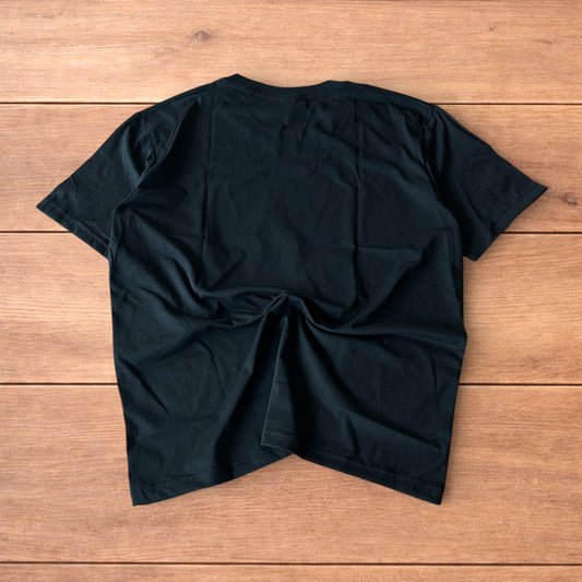 Novelty Yung Lean Superbad T-shirt in black with front graphic print.