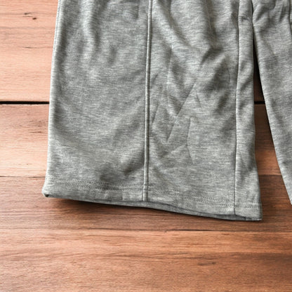 Super baggy wide leg Korean joggers in marl grey.