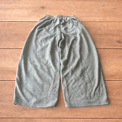 Super baggy wide leg Korean joggers in marl grey.