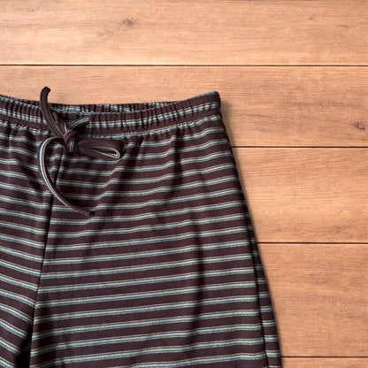 Lovely baggy wide leg striped lounge pants trousers in brown/beige.