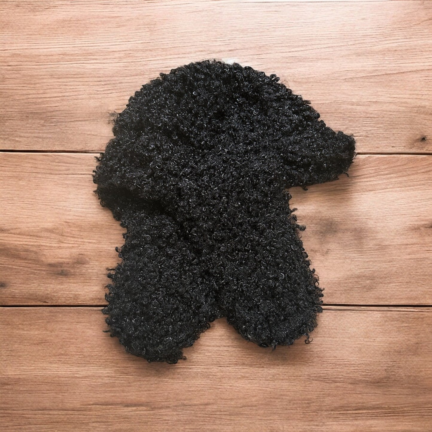 Lovely wool style fluffy Russian ear flap winter hat in black. One size.