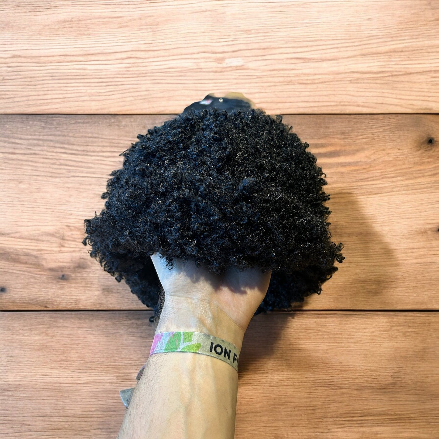 Lovely wool style fluffy Russian ear flap winter hat in black. One size.