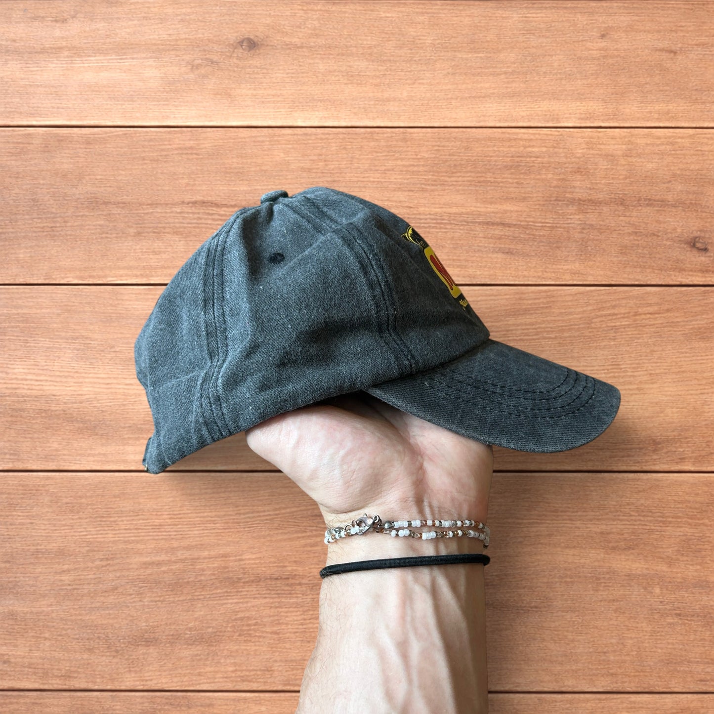 Vintage style Milf fishing cap hat in washed grey.