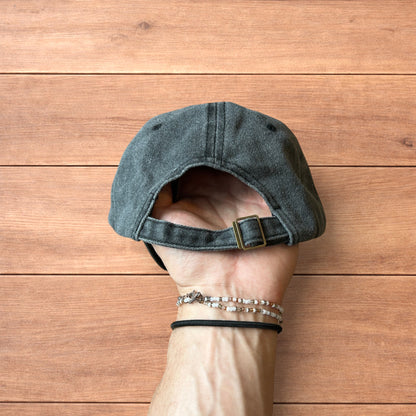 Vintage style Milf fishing cap hat in washed grey.