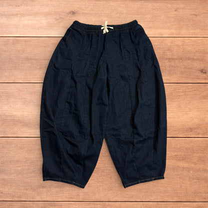 Incredible super baggy wide leg balloon fit jeans in dark blue wash.