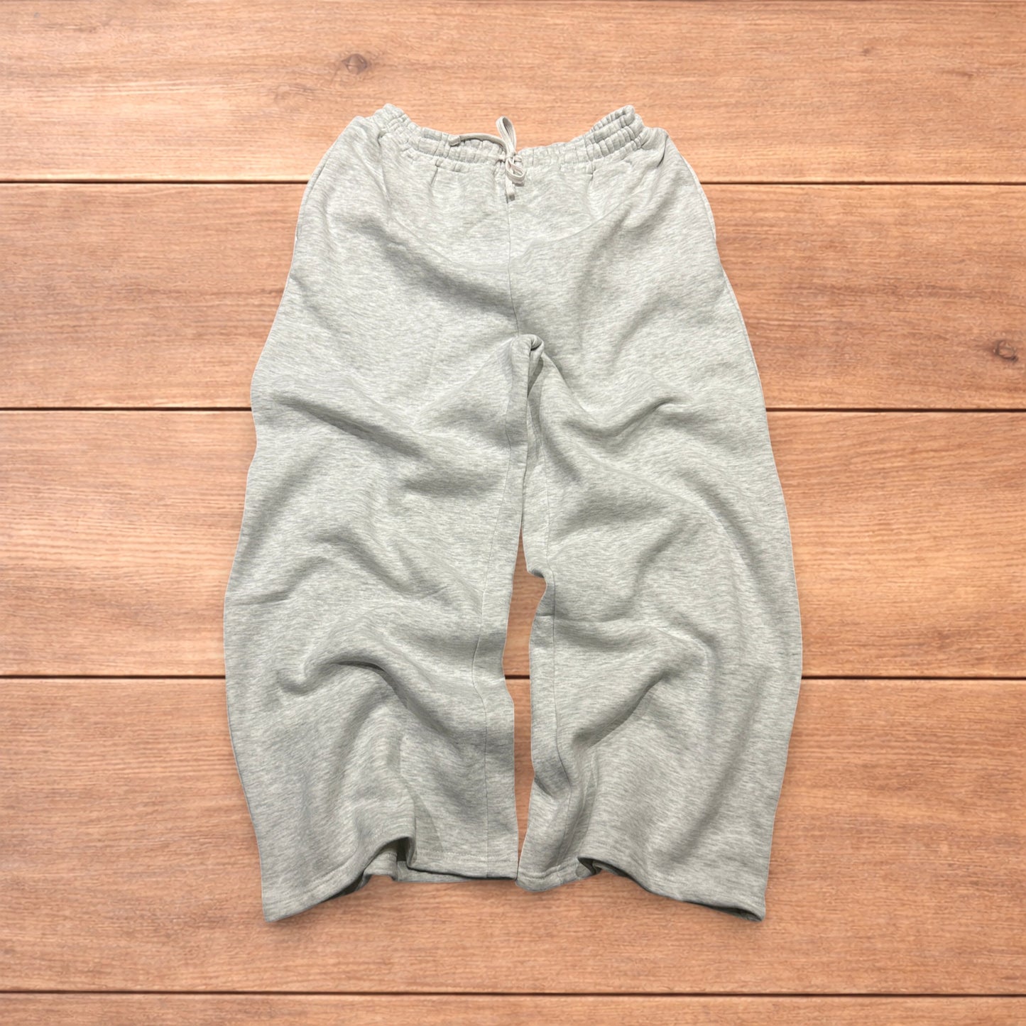 Incredible super baggy wide leg Korean joggers in marl grey.