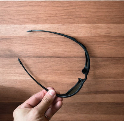 Insane polarised sunglasses in black with orange reflective lense. One size.