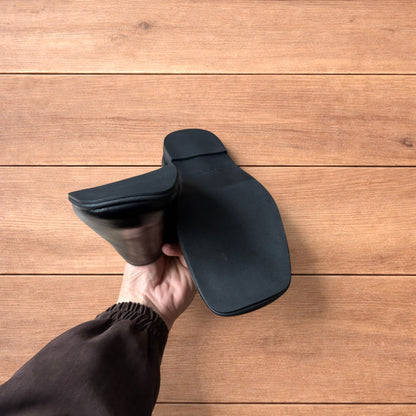 Lovely faux leather slip on loafers shoes in black.