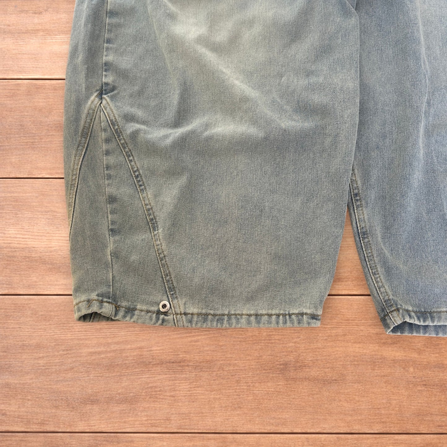 Incredible super baggy wide leg balloon fit jeans in light blue wash.