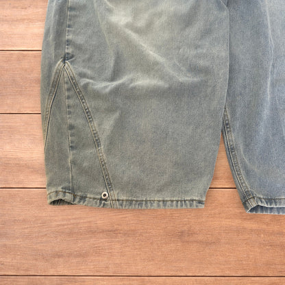 Incredible super baggy wide leg balloon fit jeans in light blue wash.