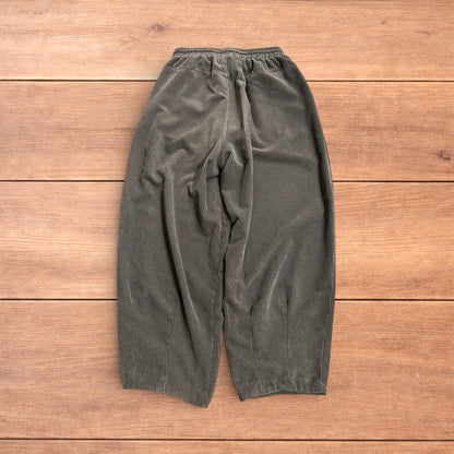 Super baggy wide leg skater corduroy trousers in grey.