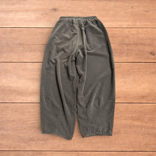 Super baggy wide leg skater corduroy trousers in grey.