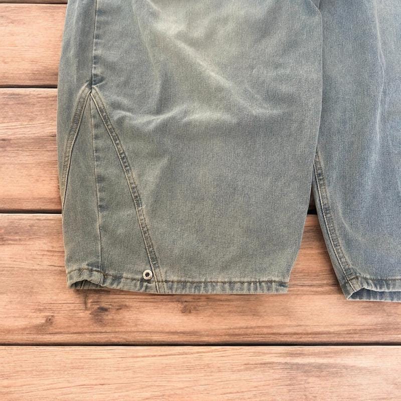 Incredible super baggy wide leg balloon fit jeans in light blue wash.