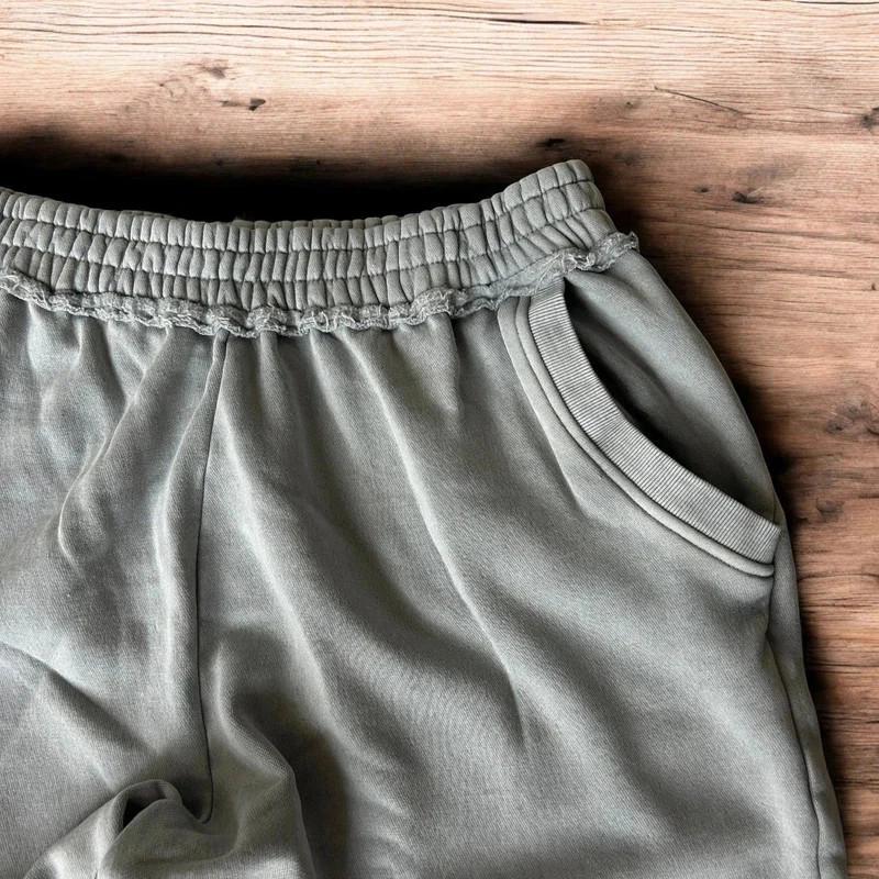 Incredible super baggy wide leg Korean joggers in dark grey.