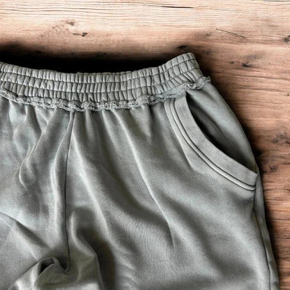 Incredible super baggy wide leg Korean joggers in dark grey.