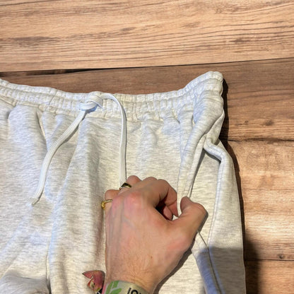 Incredible baggy wide leg Korean joggers in marl grey.