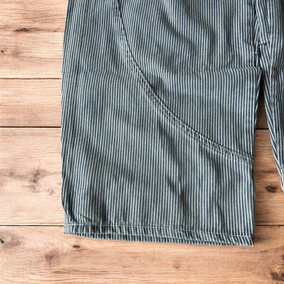 Incredible super baggy wide leg pinstripe cargo trousers in blue/white.