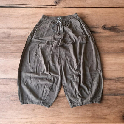 Incredible super baggy wide leg parachute trousers in grey.