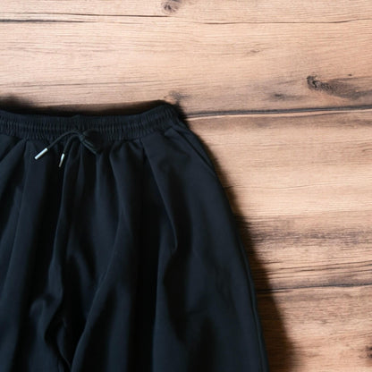 Insane Korean super baggy wide leg joggers in black.