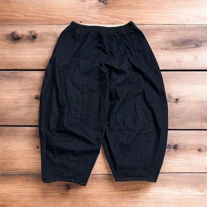 Incredible super baggy wide leg balloon fit jeans in dark blue wash.