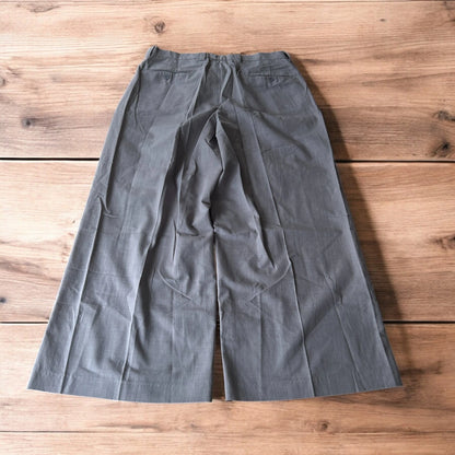 Incredible vintage style baggy wide leg tailored Herringbone trousers in grey.