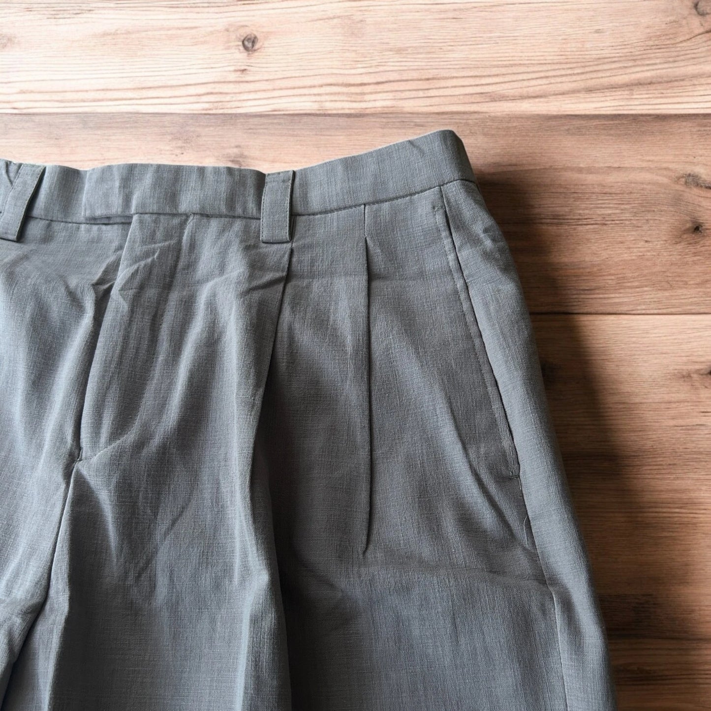 Incredible vintage style baggy wide leg tailored Herringbone trousers in grey.