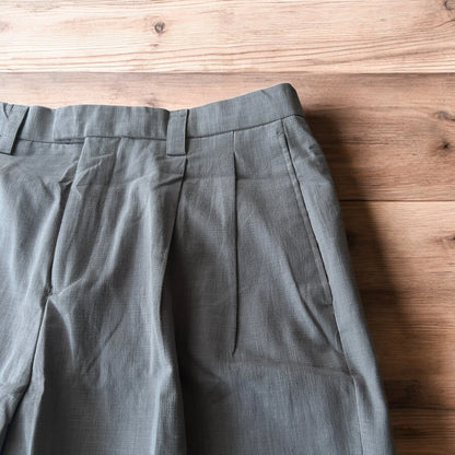 Incredible vintage style baggy wide leg tailored Herringbone trousers in grey.