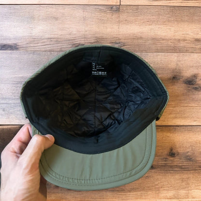 Insane Russian Trapper Korean padded hat cap in khaki green. One size.