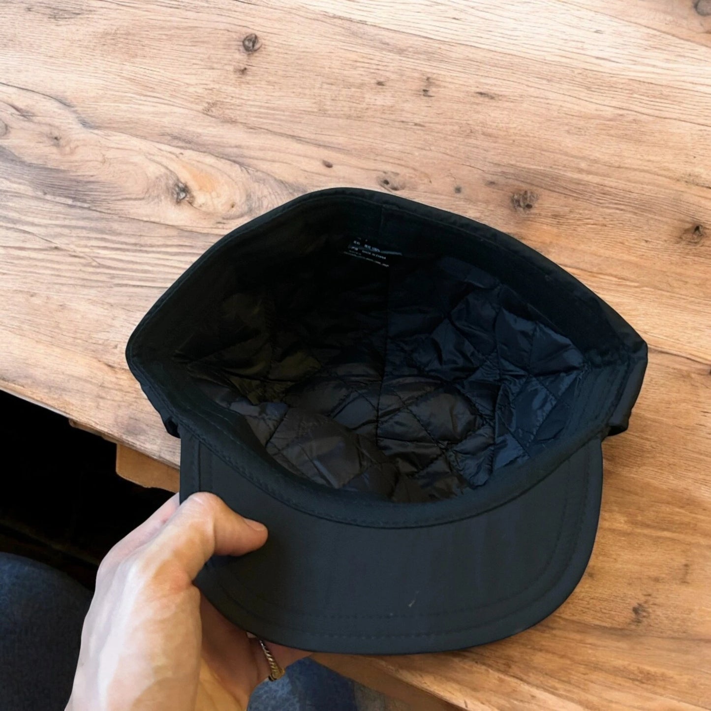 Insane Russian Trapper Korean padded hat cap in black. One size.