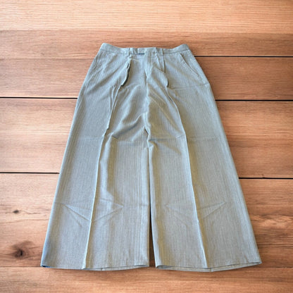 Incredible vintage style baggy wide leg tailored Herringbone trousers in grey.