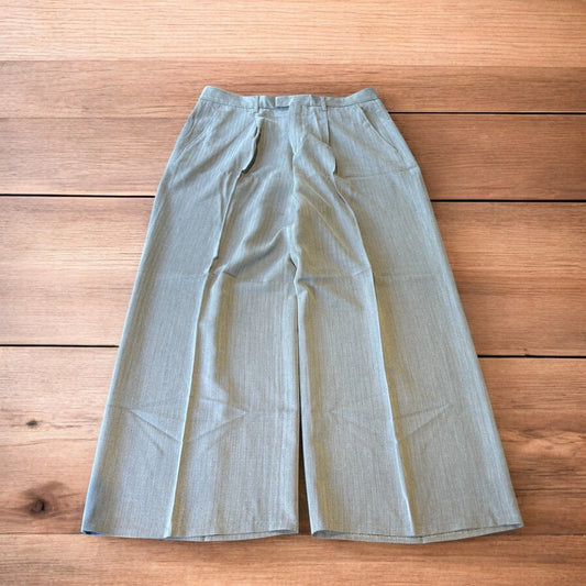 Incredible vintage style baggy wide leg tailored Herringbone trousers in grey.