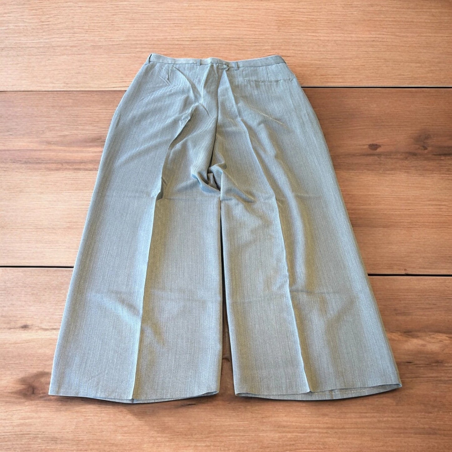 Incredible vintage style baggy wide leg tailored Herringbone trousers in grey.