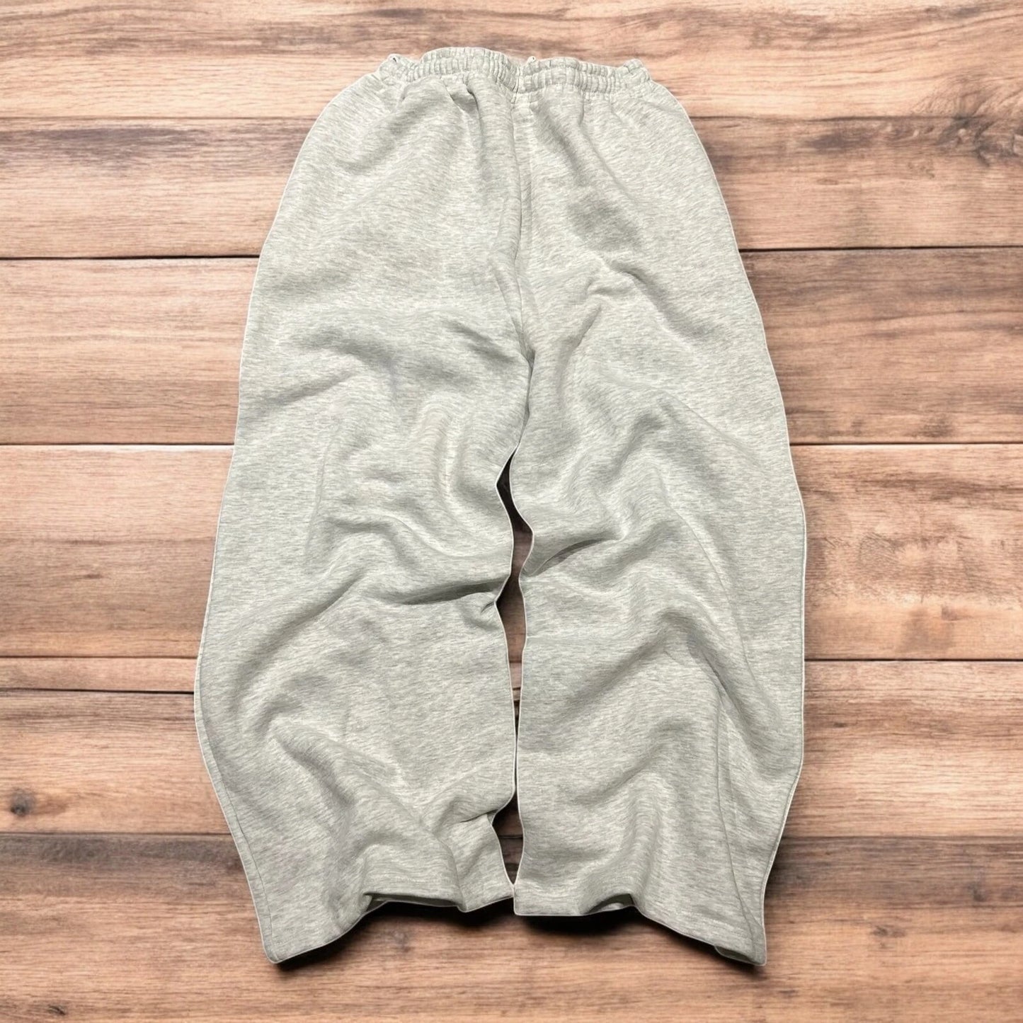 Incredible super baggy wide leg Korean joggers in marl grey.